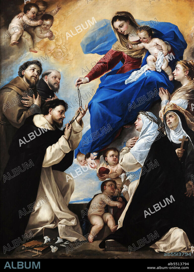 LUCA GIORDANO. Madonna of the Rosary.