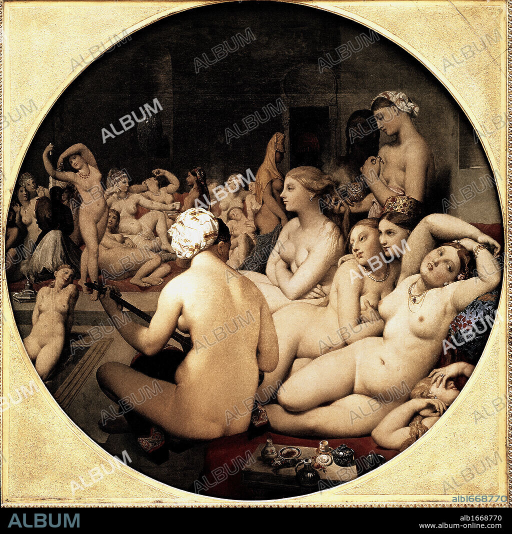 Turkish Bath  1862  Jean Auguste Dominique Ingres (1780-1867 French)  Oil on canvas  Musee du Louvre, Paris.