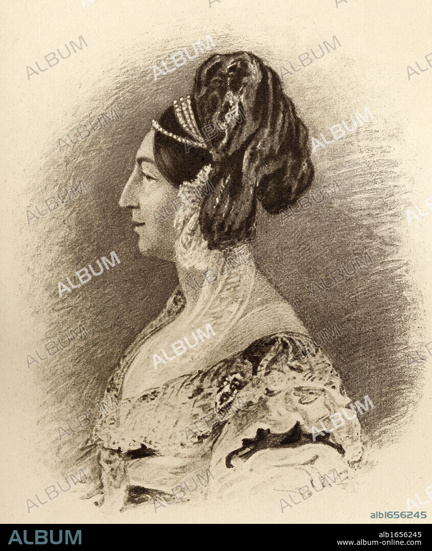 Princess Sophia Matilda of Gloucester,1773-1844.Daughter of William Henry 1st.Duke of Gloucester. From a portrait by Dalton after Sir.G.Hayter.From the book 'The Girlhood of Queen Victoria 1832-1840 Vol II' published 1912.