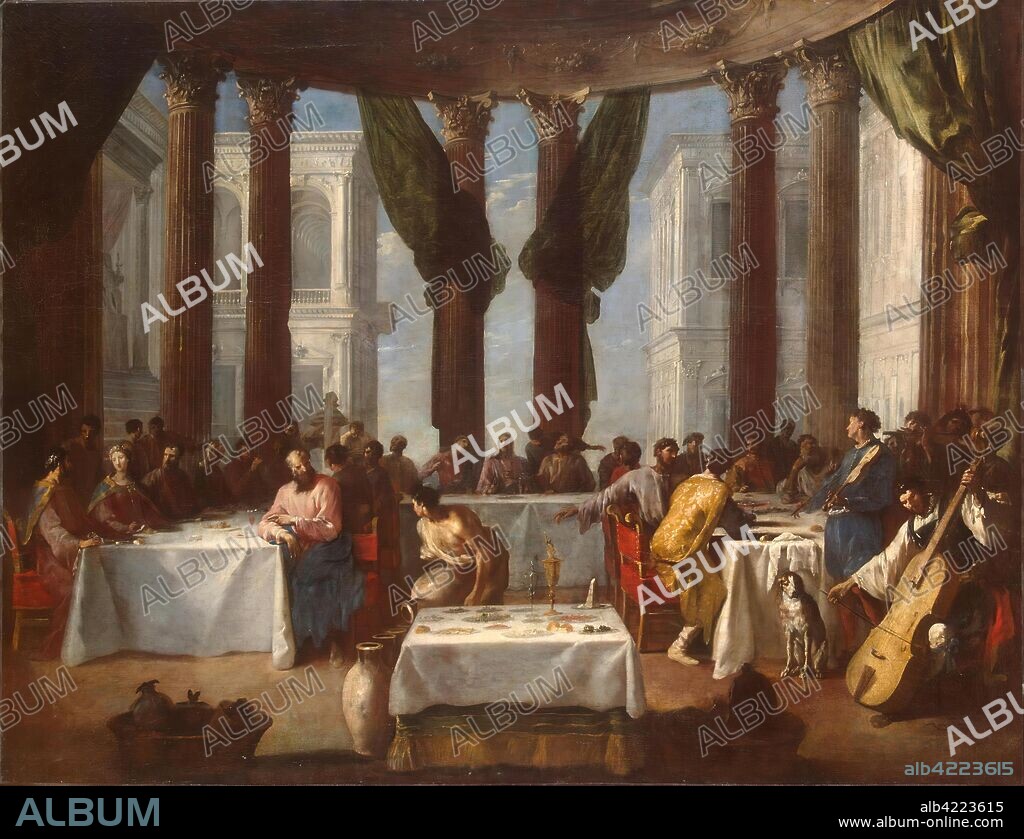 JOHANN HEINRICH SCHöNFELD. 'Marriage at Cana'. Germany, 17th century. Dimensions: 145,5x182,5 cm.