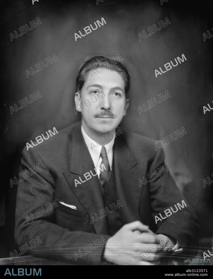 Photograph Miguel Alemán Valdés (1900 –  1983) President of Mexico. Dated 1946.