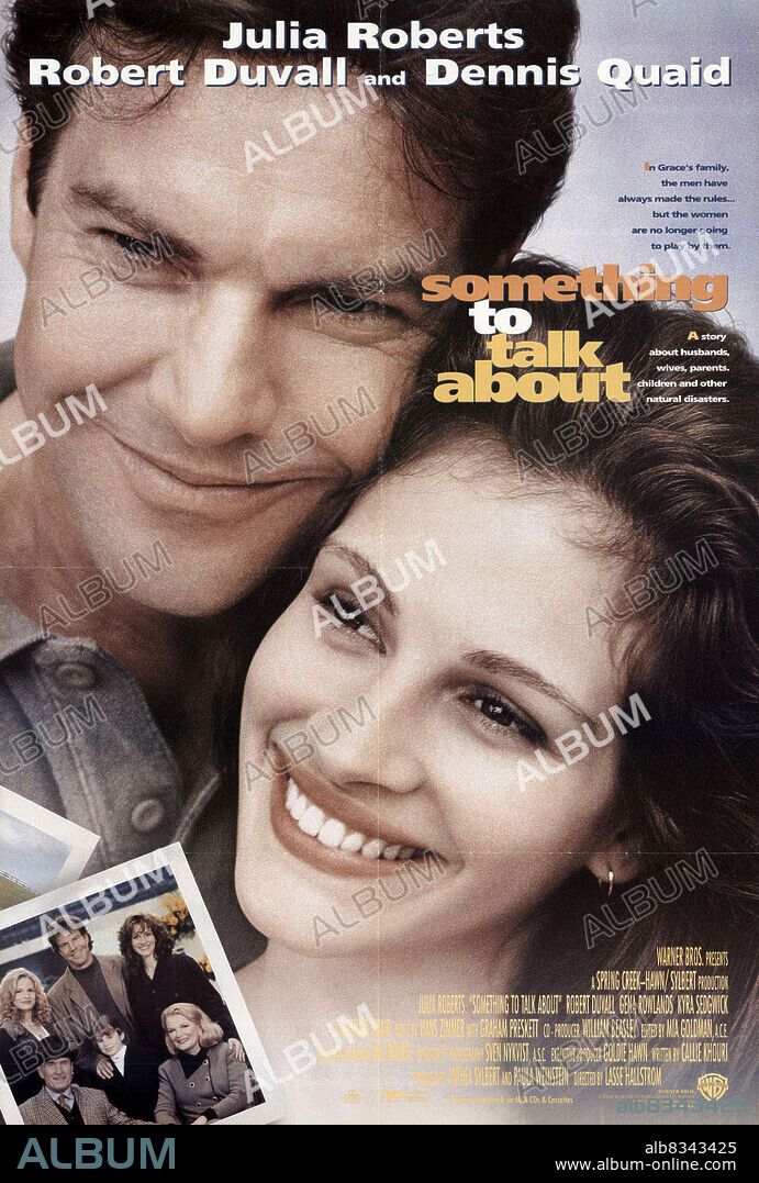 DENNIS QUAID and JULIA ROBERTS in SOMETHING TO TALK ABOUT, 1995, directed by LASSE HALLSTROM. Copyright WARNER BROTHERS.