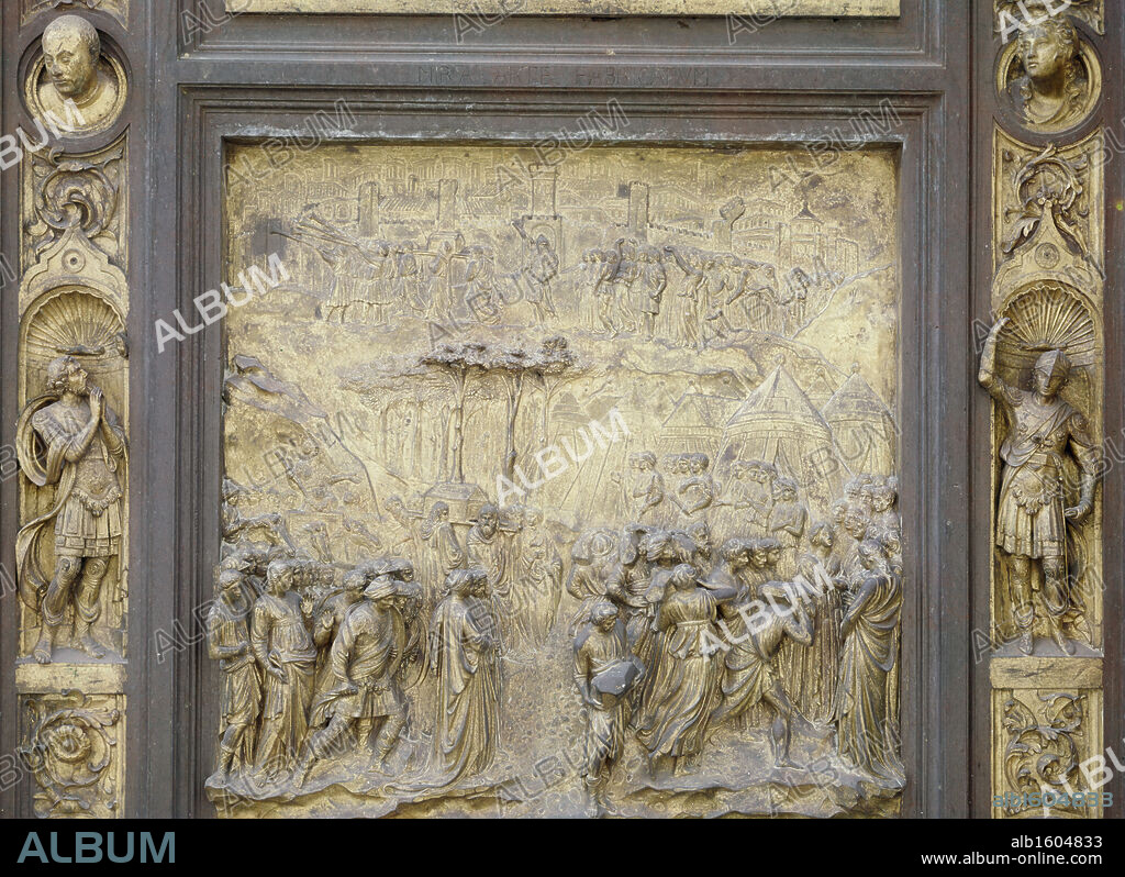LORENZO GHIBERTI. Gates Of Paradise - Eastern Doors, 1425-1452, Ghiberti, Lorenzo (ca.1381-1455/Italian), Bronze, Baptistry, Florence, Italy.