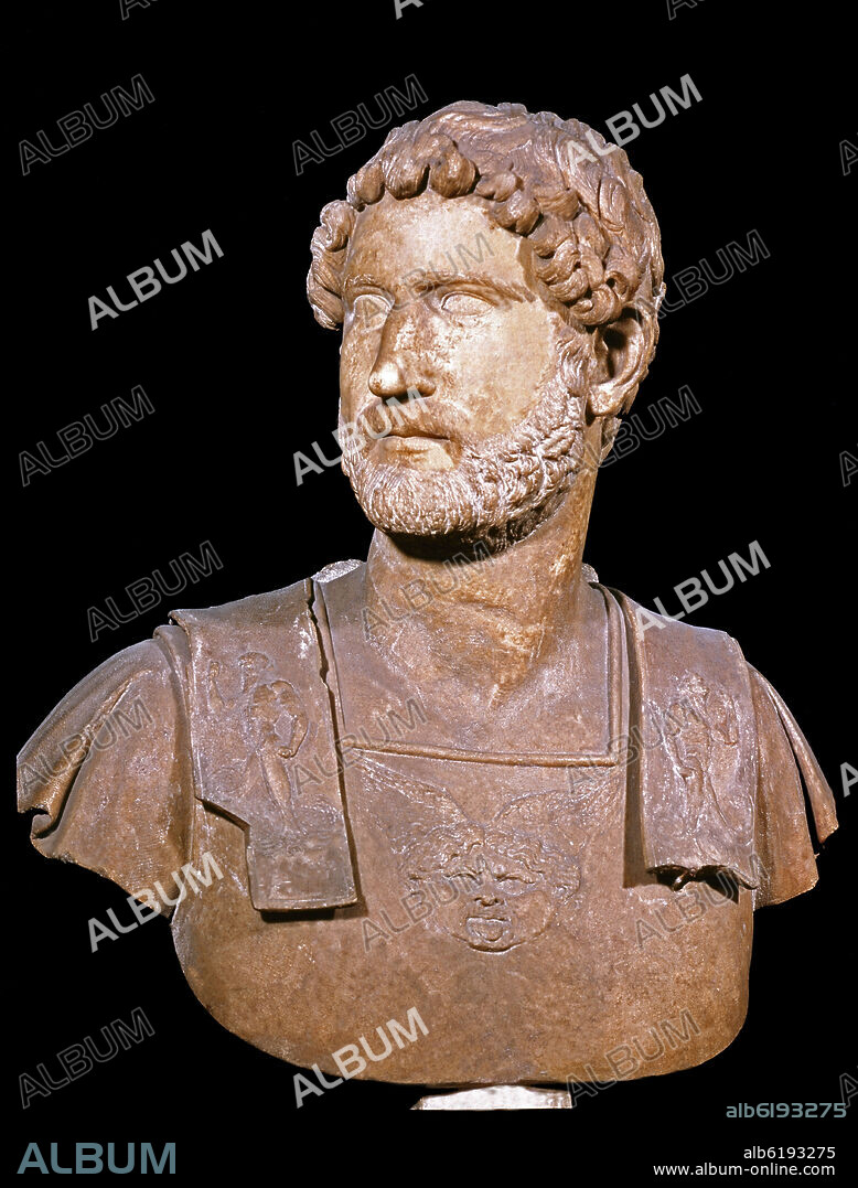 *ADRIANO-EMPERADOR ROMANO-76/138 DC -REFORMADOR POLITICO Y SOCIAL-ESCULTURA ROMANA.