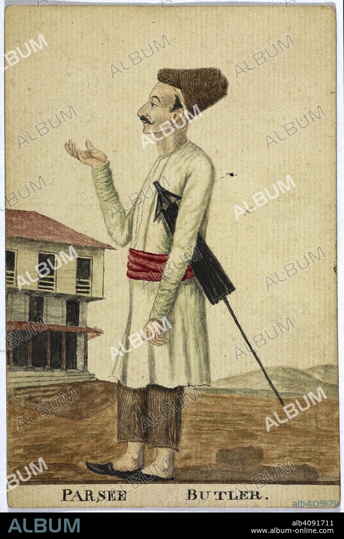 Parsee, Butler. Bombay Views and Costume. 1810-11. India. Source: WD 315 no.31.
