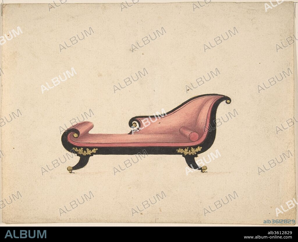 Design for a Sofa. Artist: Attributed to Gillows (British, 19th century). Dimensions: sheet: 5 5/16 x 7 in. (13.5 x 17.8 cm). Date: ca. 1820.