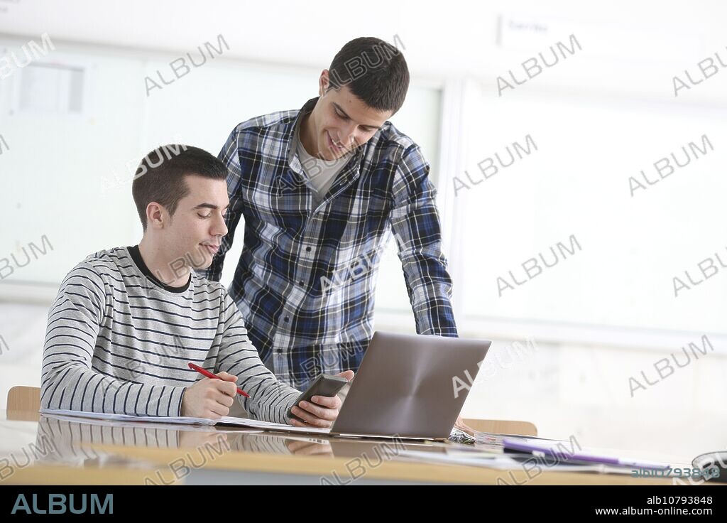 Young students at campus.