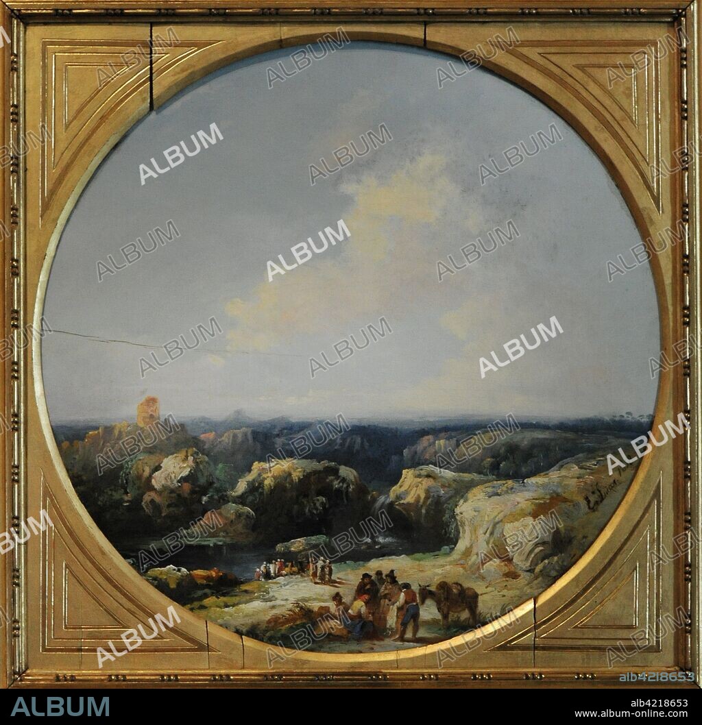 Eugenio Lucas Velázquez (1817-1870). Pintor español. Paisaje, 1858. Museo Lázaro Galdiano. Madrid. España.