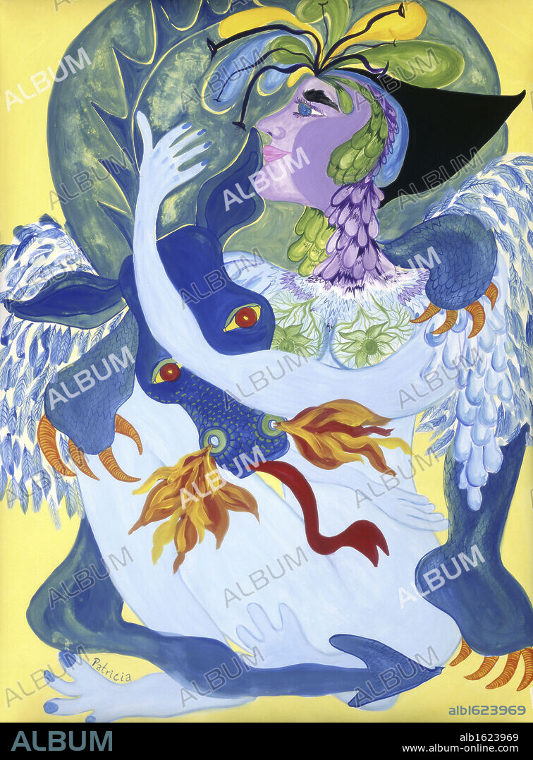 Dragon Goddess   1995  Patricia A. Schwimmer (b.1953/Canadian)  Tempera.