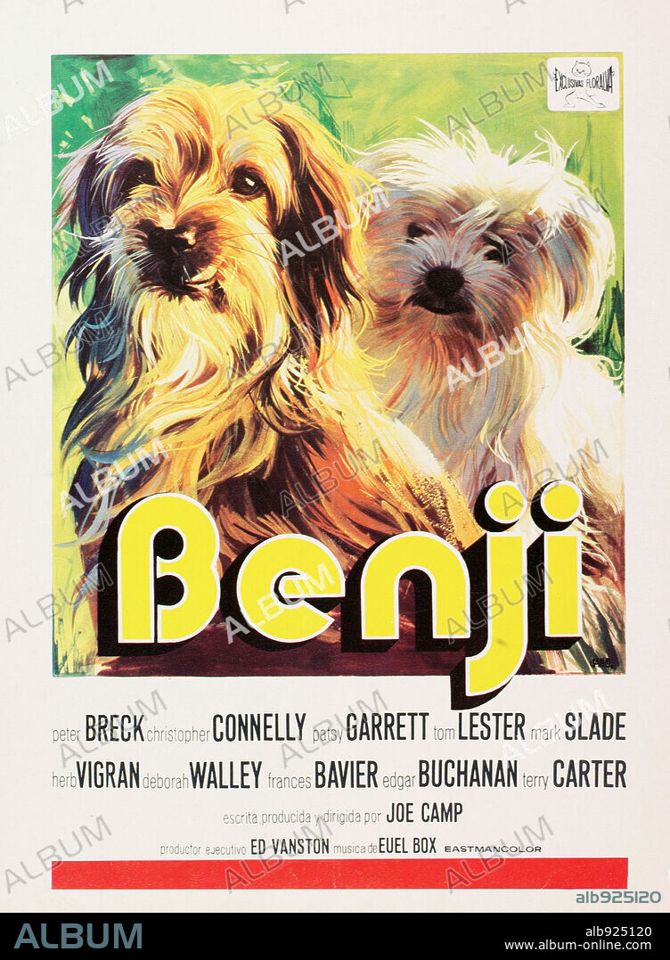 Poster de BENJI, 1974, dirigida por JOE CAMP. Copyright MULBERRY SQUARE.