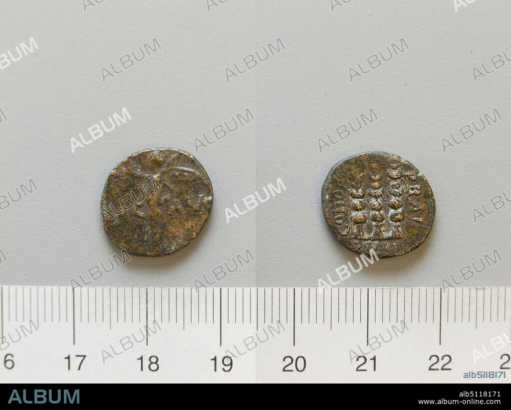 Mint: Philippi, Coin from Philippi, 4168, Copper, 2.54 g, 6:00, 16.5 mm, Made in Philippi, Macedonia, Greek, 1st century, Numismatics.