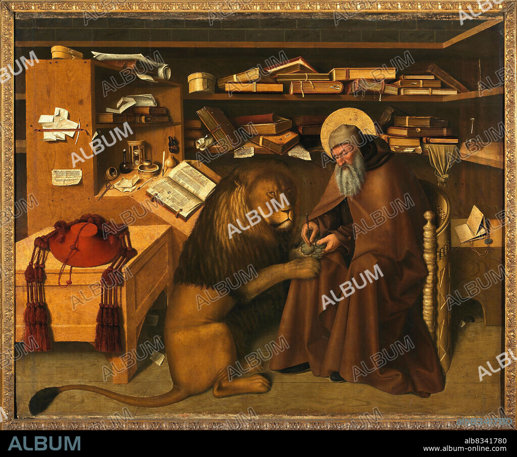 NICCOLò ANTONIO COLANTONIO. Saint Jerome in his Study.