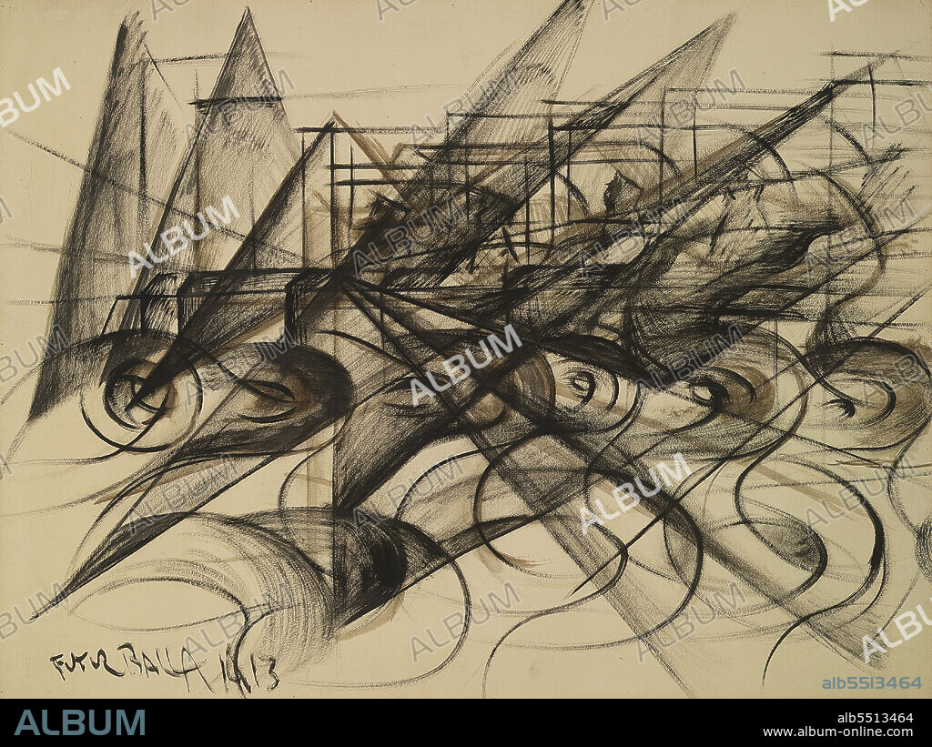 GIACOMO BALLA. Automobile + velocità + luce.