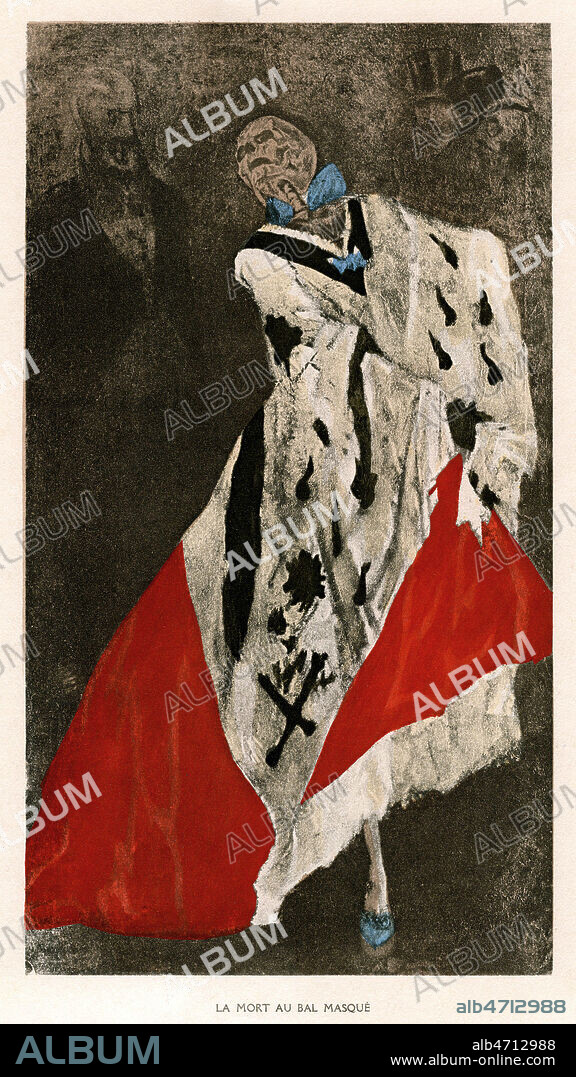 La mort au bal masque. Illustration de Felicien ROPS (1833-1898) pour Le Grand Guignol de 1926. Credit : Coll. Jonas/KHARBINE-TAPABOR.