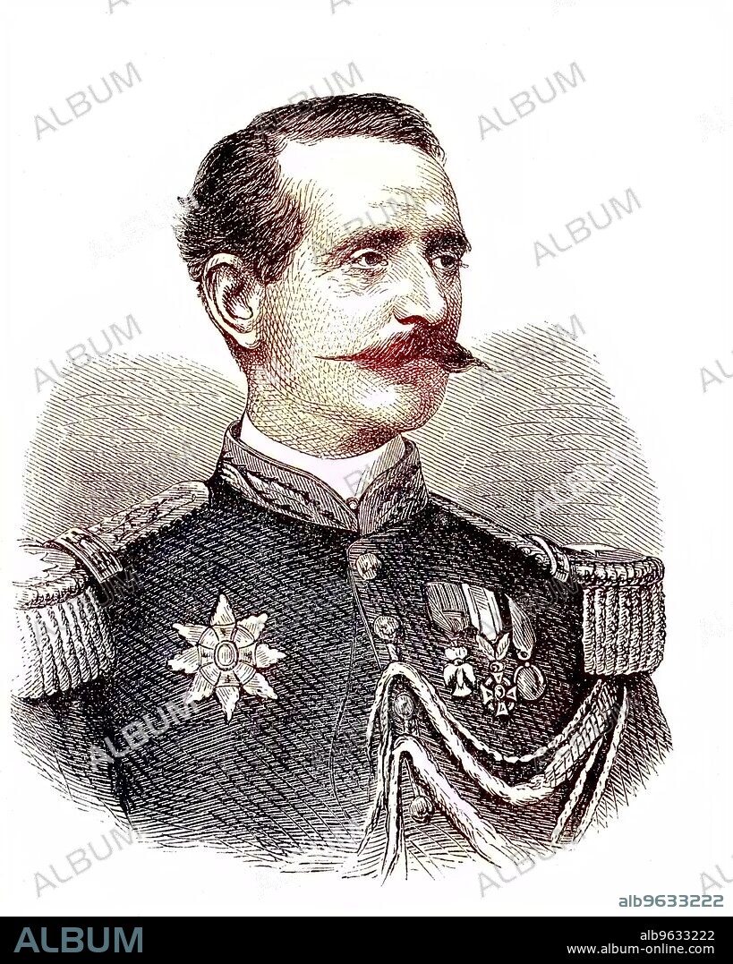 Felix Constantin Alexander Johann Nepomuk zu Salm-Salm (December 25, 1828 - August 18, 1870) was a German prince's son and adventurer, Historical, digitally restored reproduction of an original artwork from the 19th century, exact original date unknown.