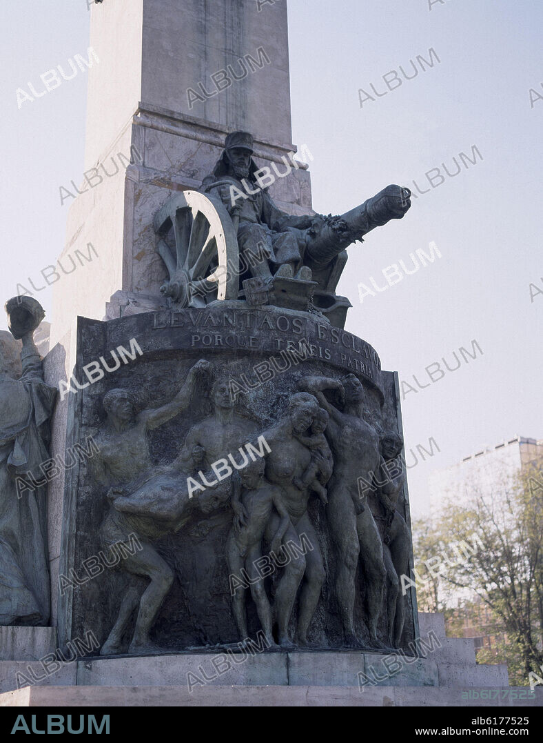 MARIANO BENLLIURE Y GIL. DETALLE - MONUMENTO A EMILIO CASTELAR EN EL PASEO DE LA CASTELLANA - 1908.