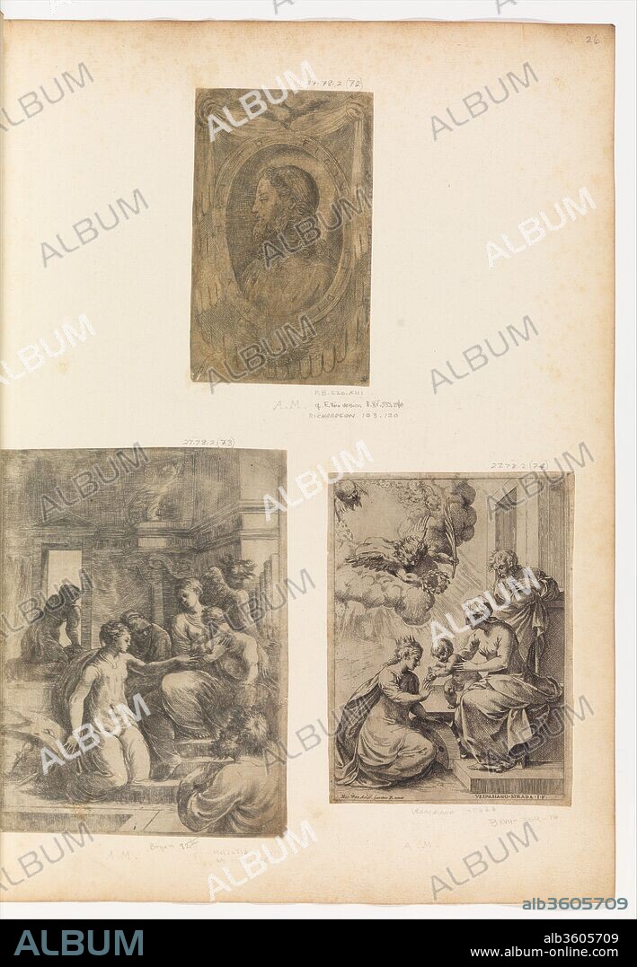 Mystic Marriage of St. Catherine. Artist: Andrea Schiavone (Andrea Meldola) (Italian, Zadar (Zara) ca. 1510?-1563 Venice). Date: ca. 1542-47 (?).
In Mariette Album, folio 26, bottom left.