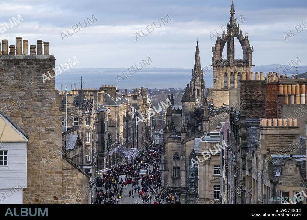 Royal Mile, Edimburgo, Lowlands, Escocia, Reino Unido.