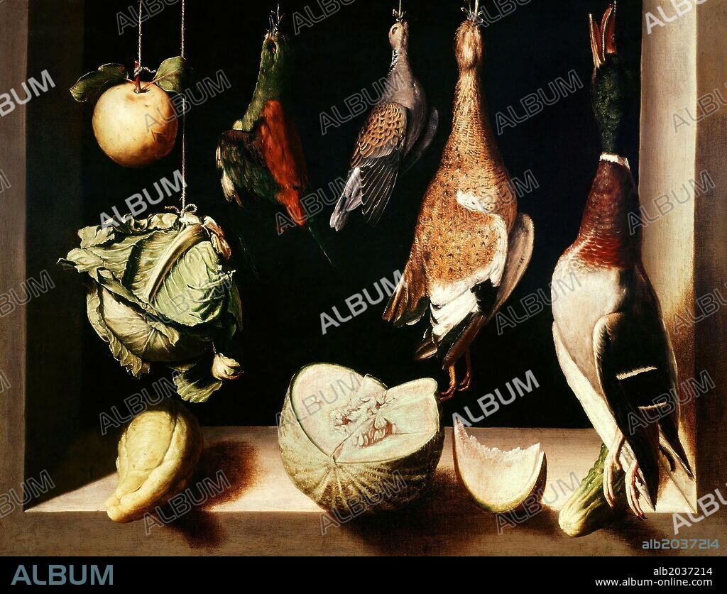 JUAN SÁNCHEZ COTÁN. Juan Sánchez Cotán / 'Still-Life with Game Fowl', 1600-1603, Oil on canvas, 68 x 89 cm.
