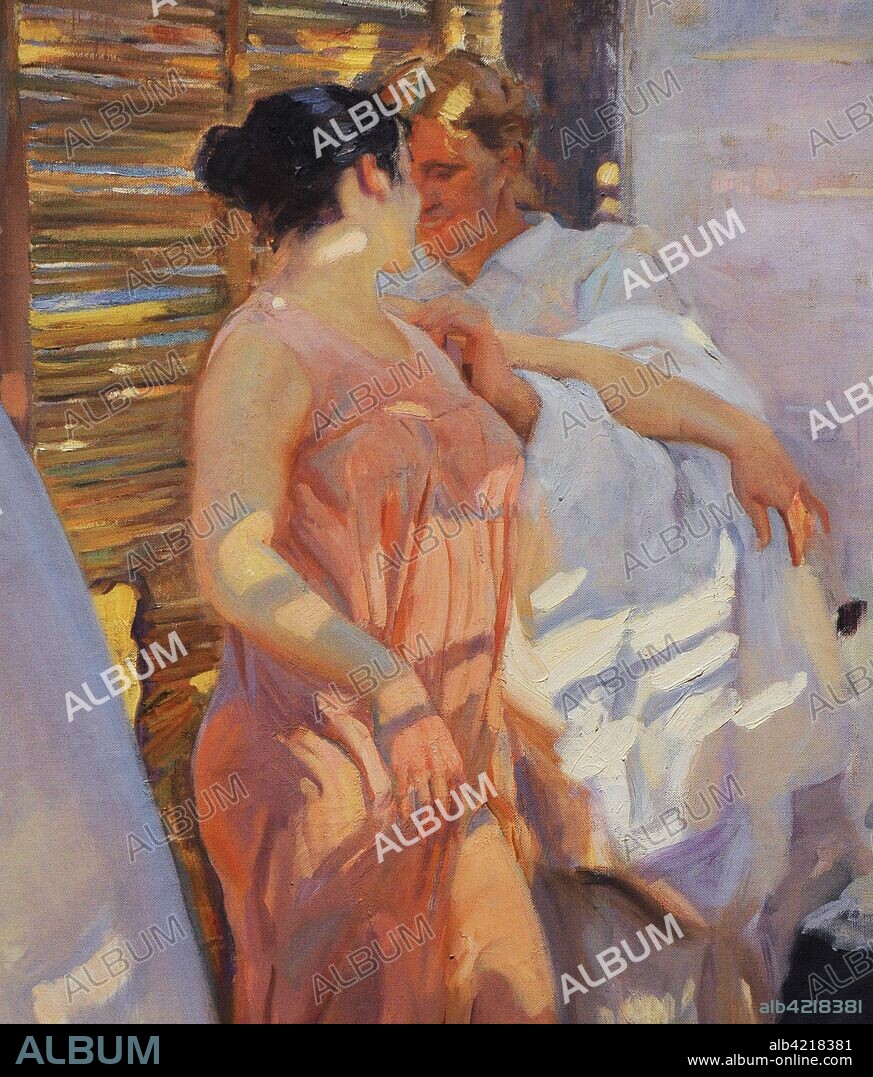 Joaquín Sorolla y Bastida (1863-1923). Pintor español. La bata rosa, 1916. Detalle. Museo Sorolla. Madrid. España.