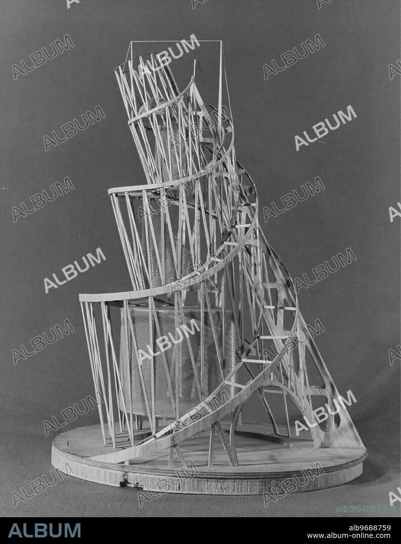 Monument to 3rd International 1919 - 20 designed by Vladimir Tatlin (1885 - 1953) that was never built.. Supplied By: SCRSS - Society for Co-operation in Russian & Soviet Studies.