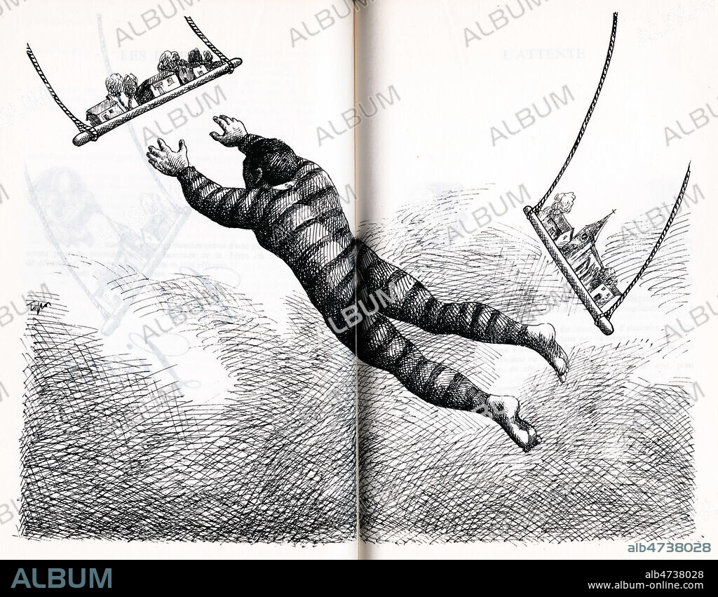 Illustration de 1974 par Roland TOPOR (1938-1997) pour Contes glaces par Jacques STERNBERG (1923-2006). ADAGP. Credit : Coll. Jean Vigne/KHARBINE-TAPABOR.