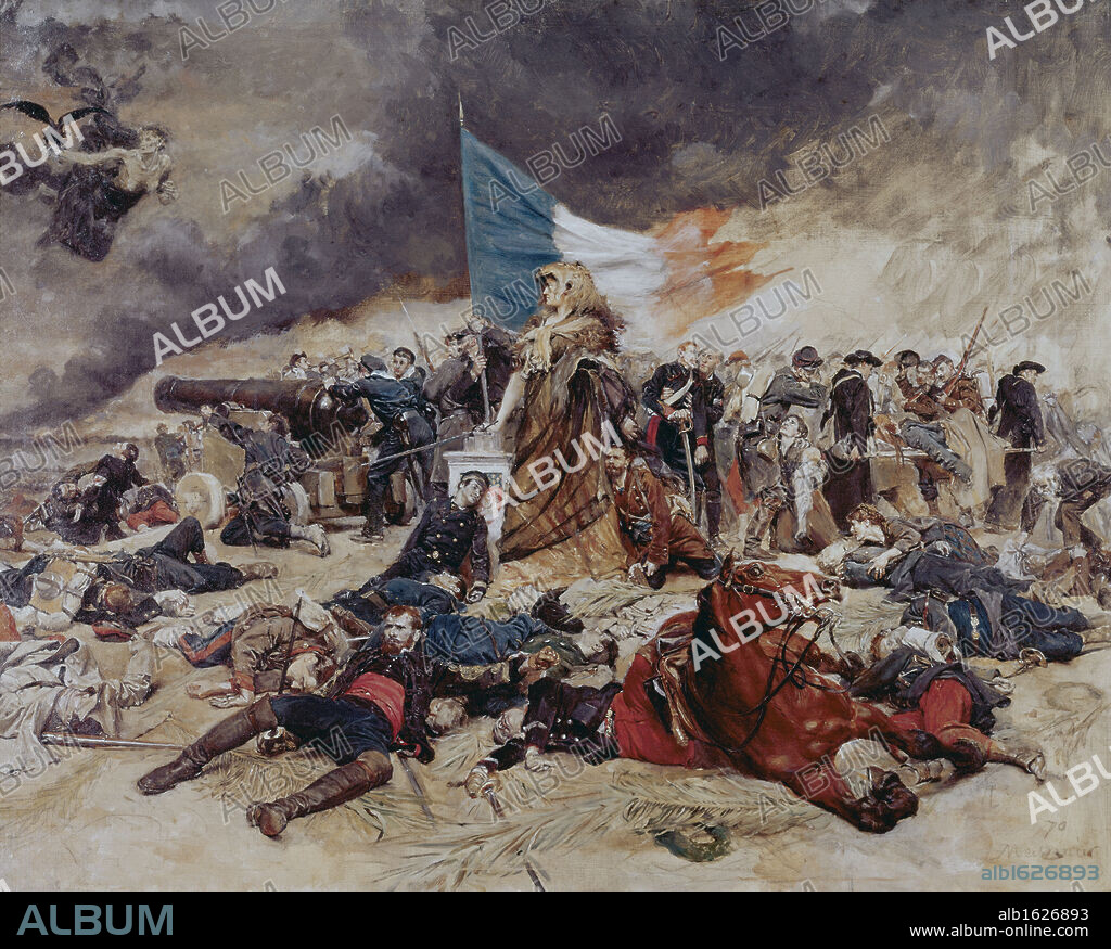 Siege Of Paris Sd 1870 Jean Louis Ernest Meissonier (1815-1891 French) Oil On Canvas.