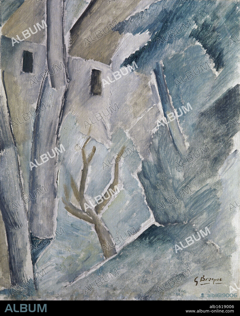 Cubist Landscape by Georges Braque, 1909, 1882-1963, France, Paris, Centre Georges Pompidou, Musee National d' Art Moderne.