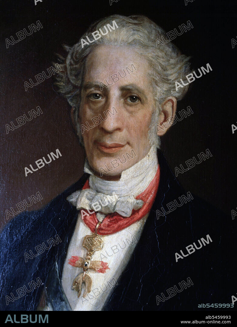 GABRIEL MAURETA Y ARACIL. MARTINEZ DE LA ROSA , FRANCISCO. POLITICO Y ESCRITOR ESPAÑOL. GRANADA 1787 - 1862. OLEO DE GABRIEL MAURETA. ATENEO DE MADRID.