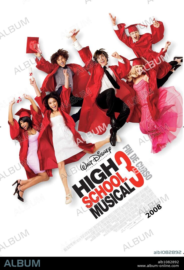 Poster of HIGH SCHOOL MUSICAL 3: SENIOR YEAR, 2008, directed by KENNY ORTEGA. Copyright WALT DISNEY PICTURES.