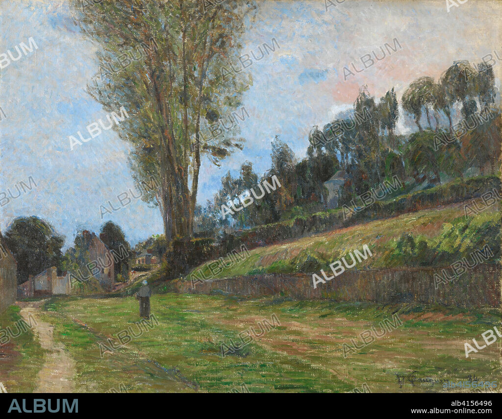 EUGÈNE HENRI PAUL GAUGUIN. Paul Gauguin (París, 1848-Atuona, Islas Marquesas, 1903). Calle de Ruán (1884). Óleo sobre lienzo. 73 x 92 cm.