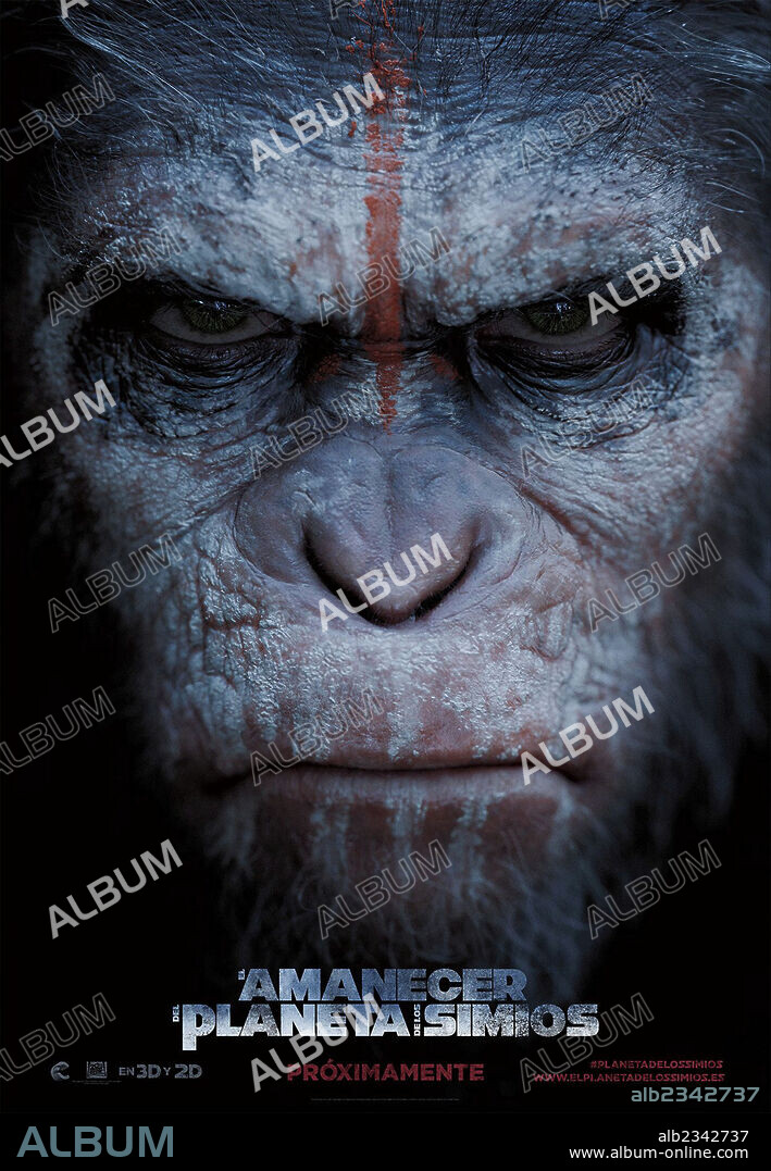 Poster de EL AMANECER DEL PLANETA DE LOS SIMIOS, 2014 (DAWN OF THE PLANET OF THE APES), dirigida por MATT REEVES. Copyright CHERNIN ENTERTAINMENT.