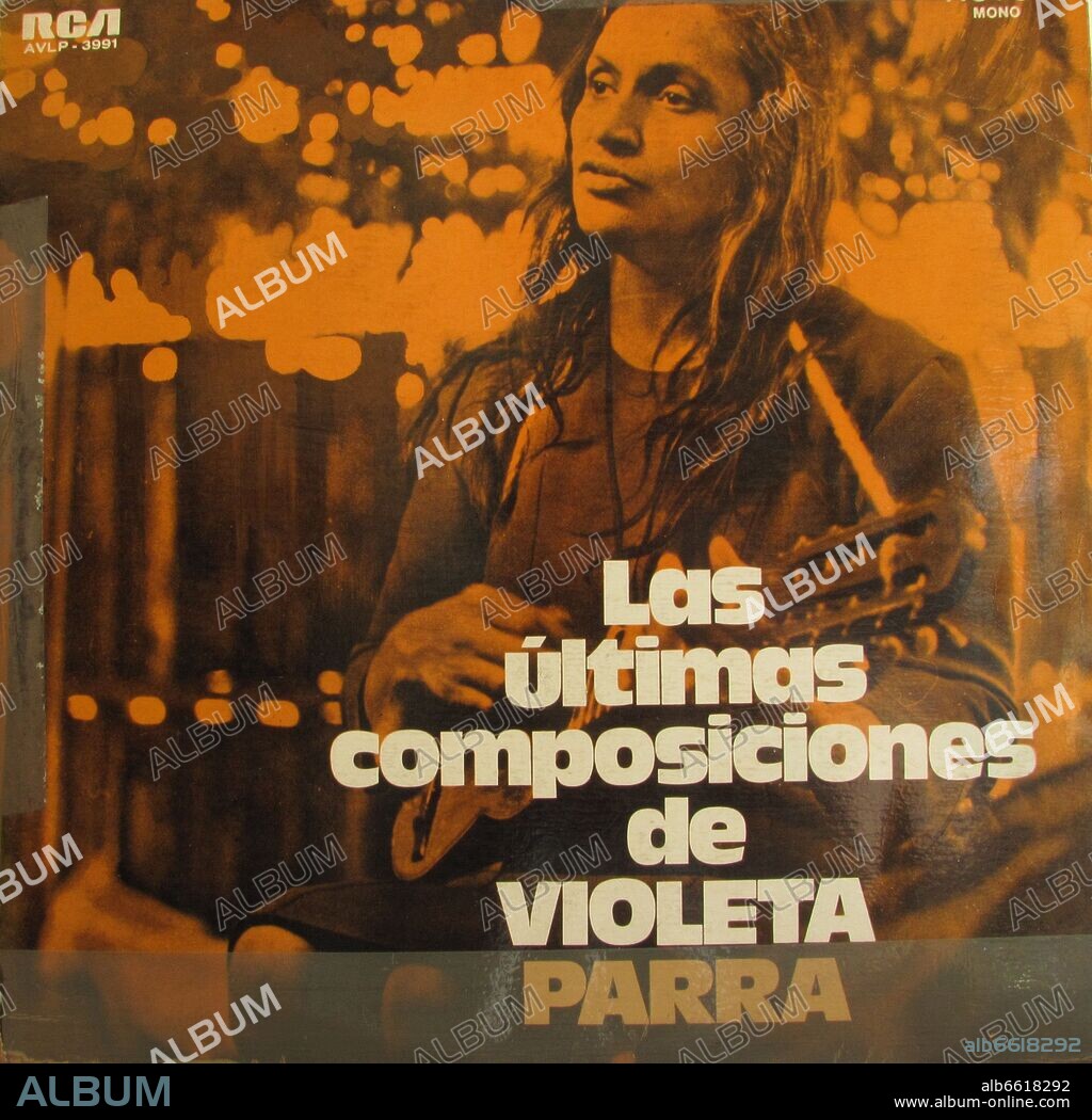 PARRA VIOLETA. PORTADA DE DISCO - LAS ULTIMAS COMPOSICIONES DE VIOLETA PARRA - 1966.