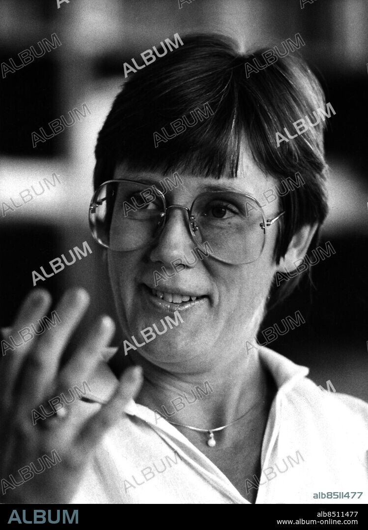 ARKIV 1983-08-30. Utbildningsminister Lena Hjelm-Wallén (S) porträtt 30:e augusti 1983.. Foto: Gunnar Lundmark / SvD / SCANPIX / Kod: 11014.