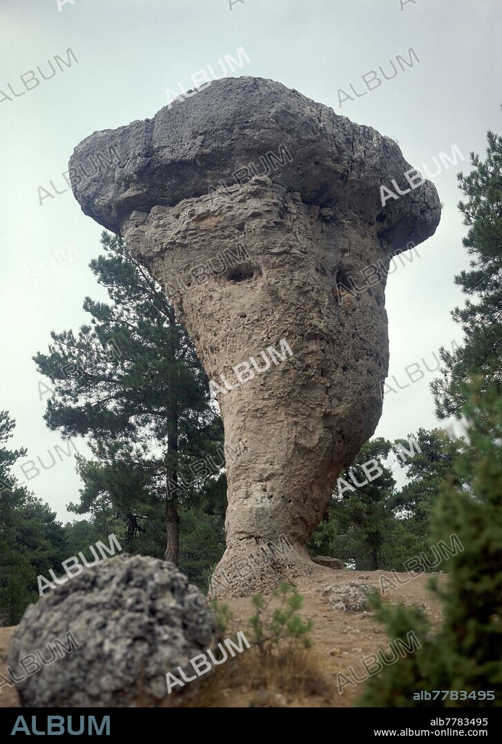 TORMO ALTO - ROCA EROSIONADA DEL PARQUE NATURAL CIUDAD ENCANTADA - EMBLEMA DE LA CIUDAD DE CUENCA.