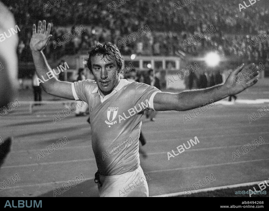 Wien 19790411. Malmö FF i Europacupen 1978/1979. Backen Krister Kristensson i matchen mot Austria Wien. Foto: Torbjörn Andersson / EXP / TT / Kod: 4 . ** AFTONBLADET OUT **.