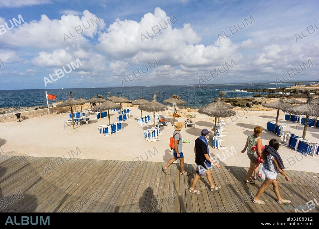 Playa des Marques, Colònia de Sant Jordi, término municipal de Las Salinas, Mallorca, balearic islands, spain, europe.