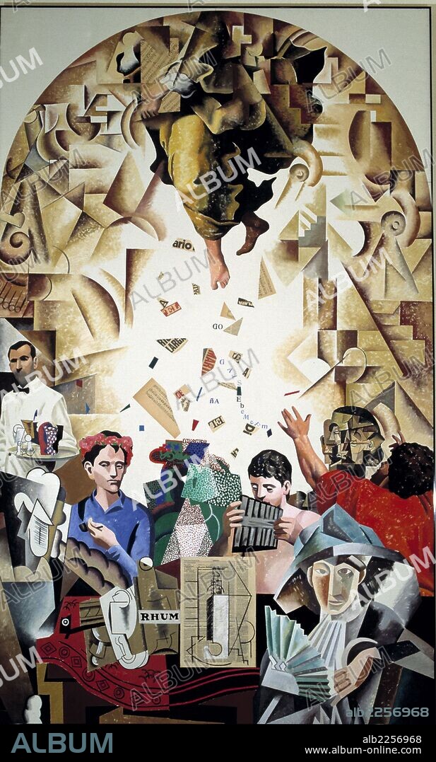 EQUIPO CRONICA. MANUEL VALDES ( VALENCIA 1942 ) Y RAFAEL SOLBES ( VALENCIA 1940 - 1981 ). ARTE. SIGLO XX. ESPAÑA. " LEVITACION DE UN POETA ".