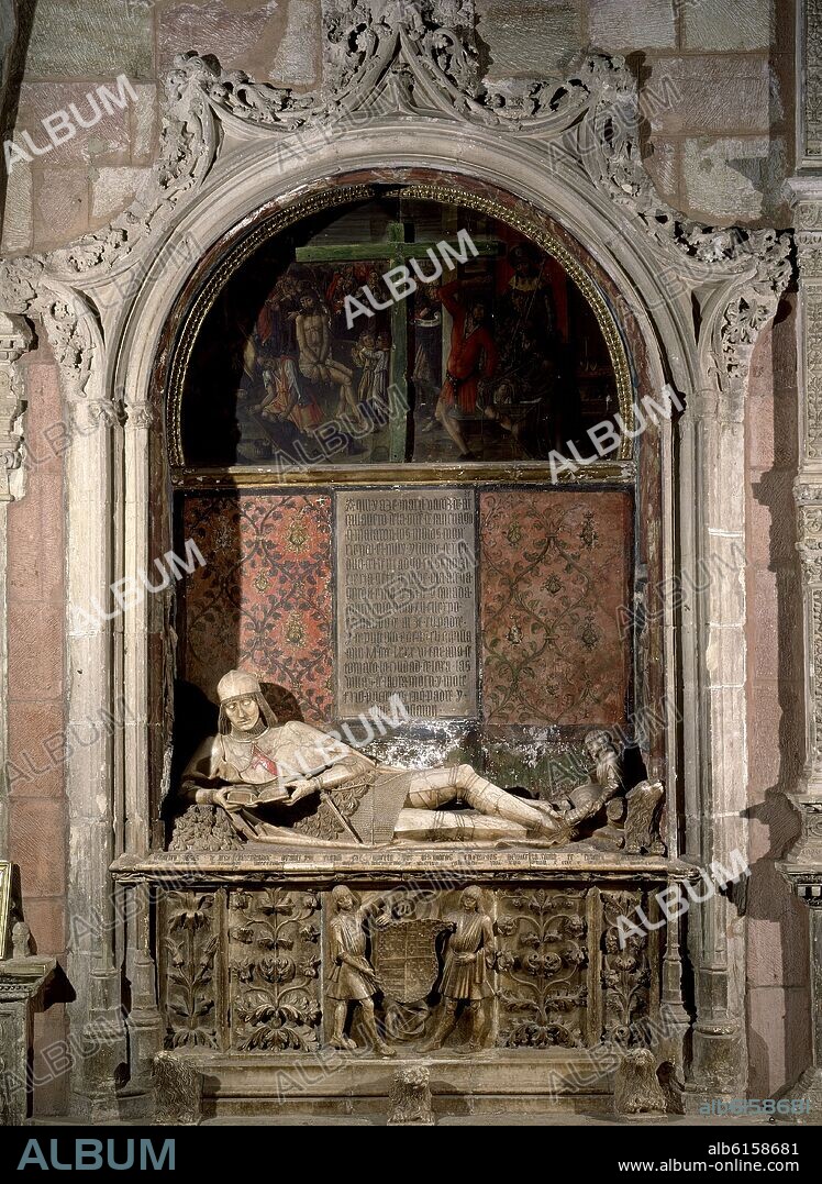 SEBASTIAN ALMONACID (1460-1526) ATRIBUIDA. CAPILLA DEL DONCEL - SEPULCRO DEL DONCEL DON MARTIN VAZQUEZ DE ARCE - SIGLO XV - ESCULTURA GOTICA.