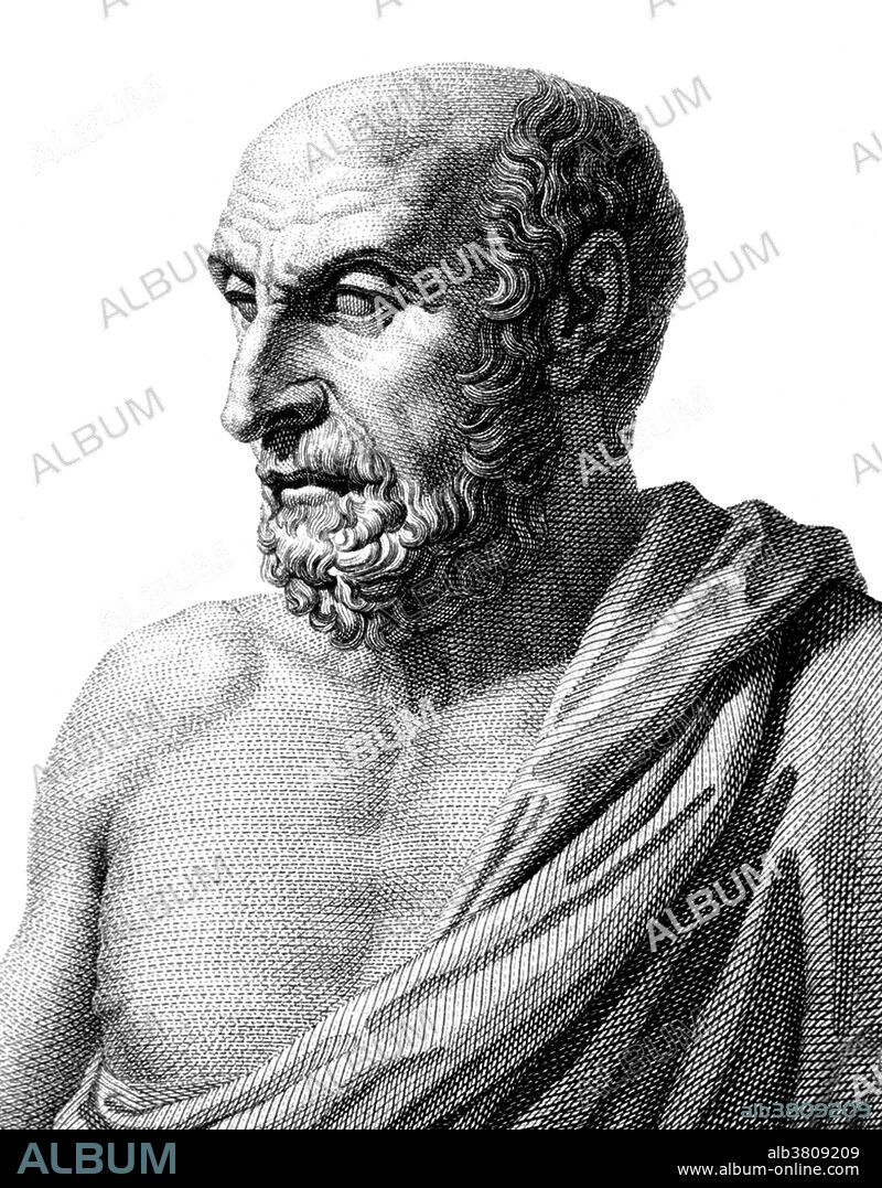 Democritus of Abdera (472/457-370/360 BC) pre-Socratic Greek philosopher and the father of atomic theory. Democritus published works on ethics, physics, mathematics, cosmology and music. Very little has survived but his theories are known through commentaries on his work by later philosophers. In his atomic theory he stated that matter is made up of tiny invisible particles called atoms. The properties of different substances were determined by the physical features of the atoms. For instance, atoms of water were smooth and round whilst atoms of fire were thorny. He believed that the motion of atoms was dictated by definite universal laws of nature and not by the will of the Gods. His birth and death dates are unknown, but it is generally agreed that he died of old age, some believing him to have lived over 100 years.