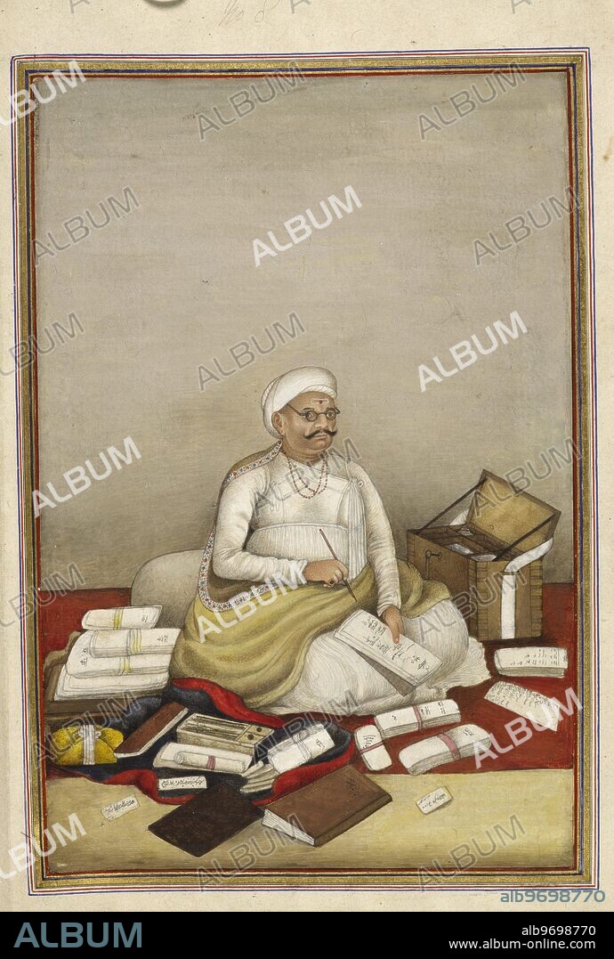 The Sudra caste, represented by an accountant, i.e. Kayastha, originally supposed to be from a Ksatriya father and a Sudra mother.