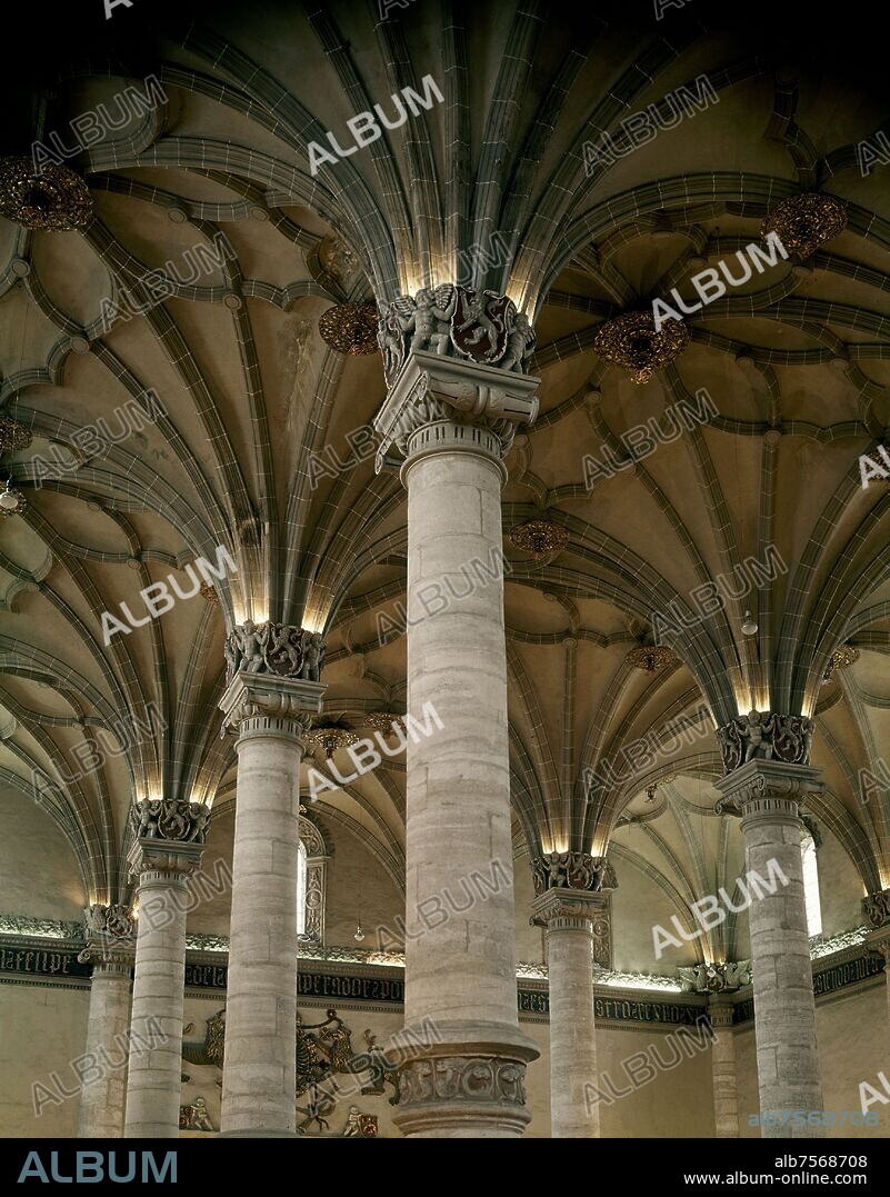 JUAN DE SARIÑENA (?-1545). INTERIOR DE LA LONJA DE ZARAGOZA - SIGLO XVI.