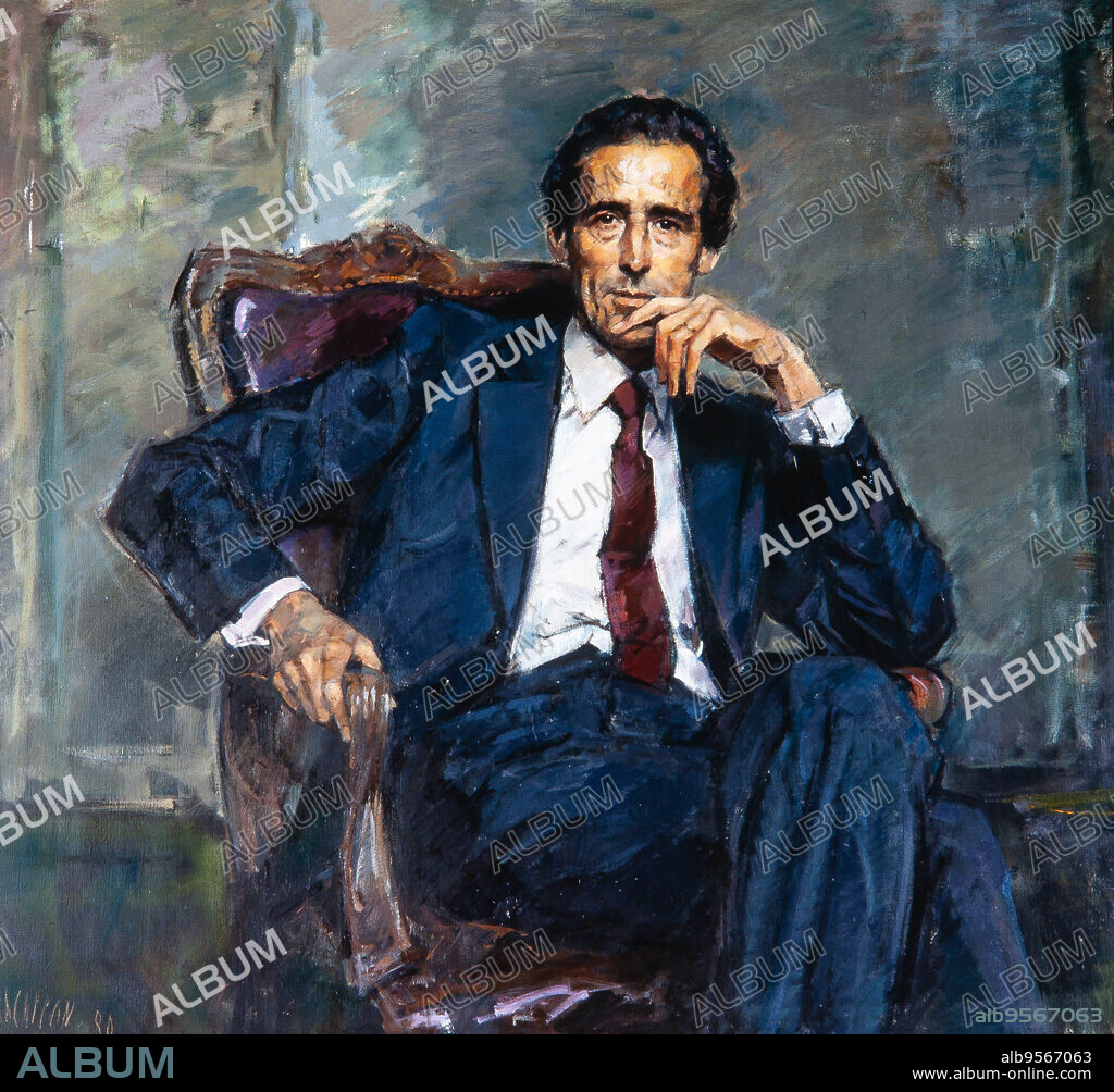 RICARDO MACARRÓN. Ricardo Macarrón / 'Retrato de Carlos Ferrer Salat', 1980. Foment del Treball Nacional de Barcelona.