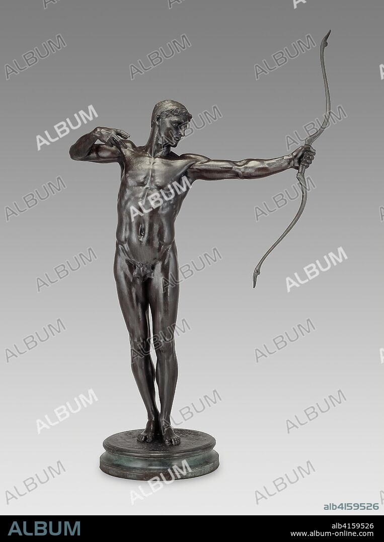 SIR WILLIAM HAMO THORNYCROFT. Teucer, Brother of Ajax. William Hamo Thornycroft; English, 1850-1925. Date: 1881. Dimensions: H. 203.2 cm (80 in.); base diam. 68.6 cm (27 in.). Bronze. Origin: England.