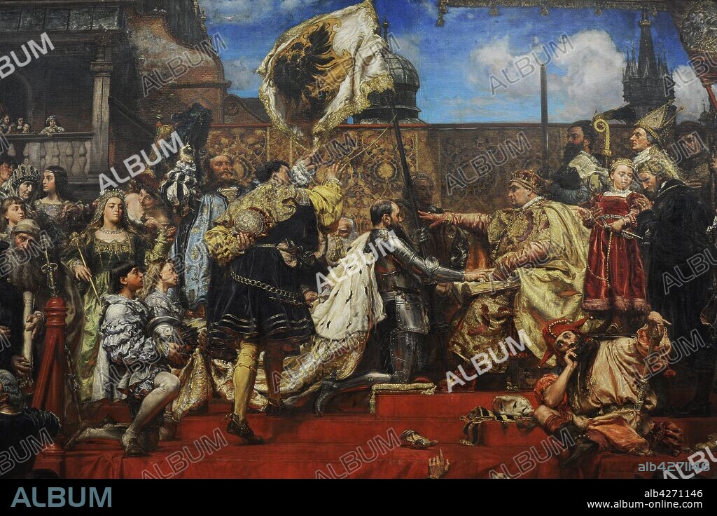 Jan Matejko (1838-1893). Polish painter. The Prussian Homage, 1882. 19th Century Polish Art Gallery (Sukiennice Museum). National Museum of Krakow. Poland.