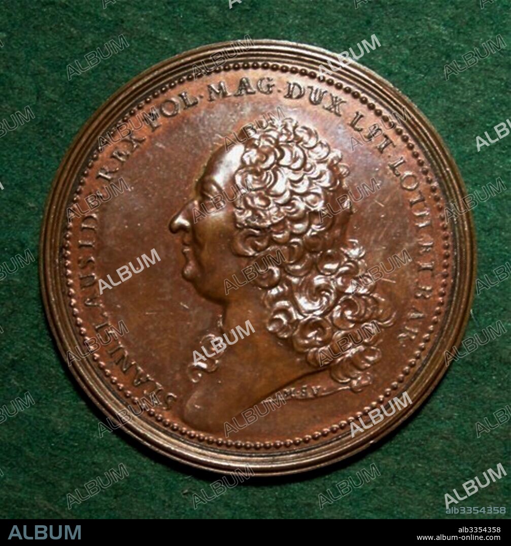 MARIE ANNE DE SAINT URBAIN. Medal Stanislaw I Leszczynski, King of Poland.