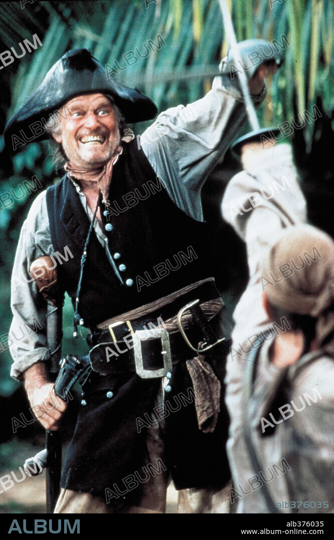 CHARLTON HESTON in TREASURE ISLAND, 1990, directed by FRASER HESTON. Copyright WARNER BROTHERS.