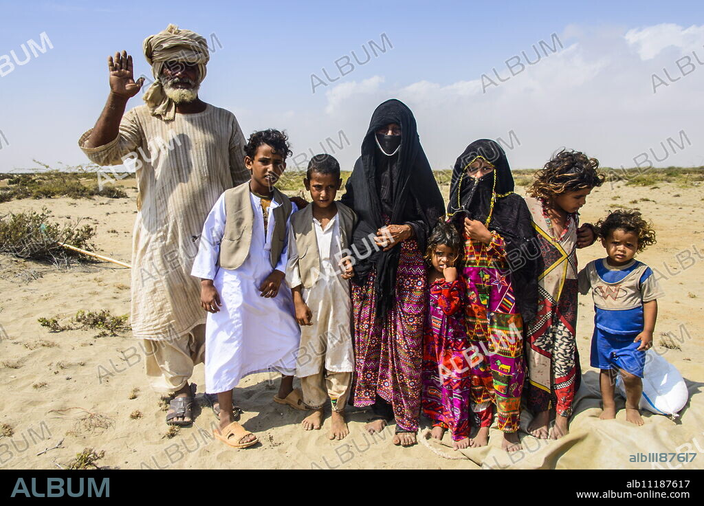 Rashaida family in the desert around Massawa, Eritrea, Africa.