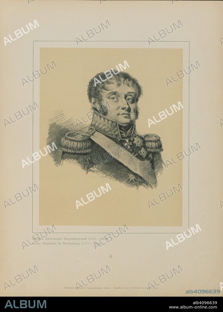 LOUIS DE SAINT-AUBIN. Duke Alexander of Württemberg (1771-1833).