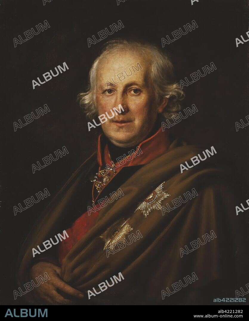 ALEXANDER VARNEK. 'Portrait of Admiral Nikolay Mordvinov'. Russia, 1810s. Dimensions: 67,5x55 cm.